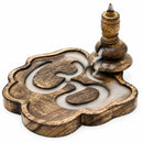 Ohm Symbol - Large Mango Wood Backflow Incense Burner