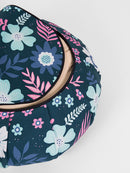 Yoga Studio Organic Cotton Buckwheat Round Floral Meditation Zafu Cushion