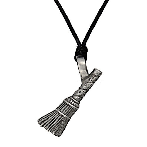 Witches Broom Necklace - Pewter