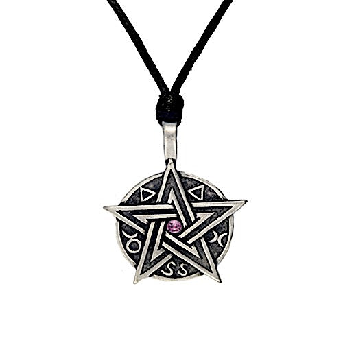 Mystic Pentacle Wiccan Necklace - Pewter