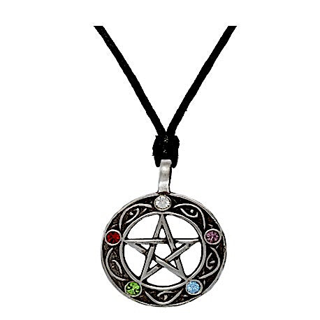 Pentacle Of Life Wiccan Necklace - Pewter