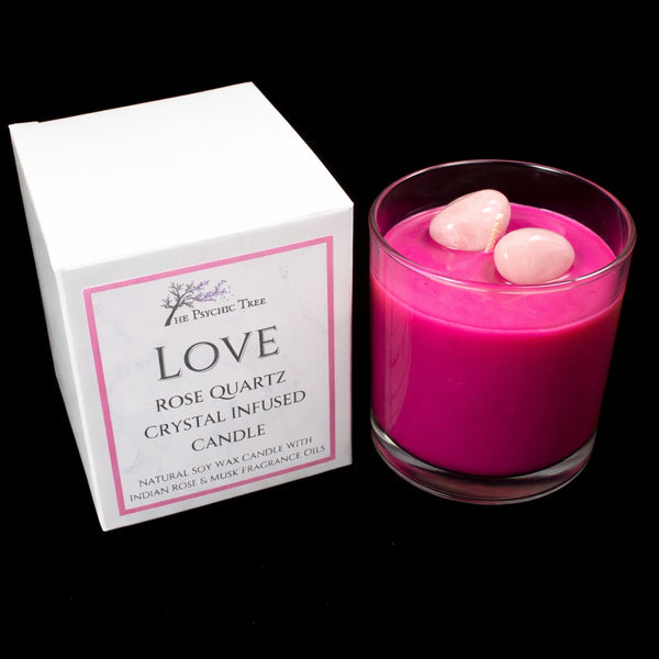 LOVE LUXURY CANDLE - ピンク Love - Crystal Infused Scented Candle