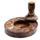 Brass Buddha - Small Mango Wood Backflow Incense Burner
