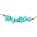 Turquoise Stone Chip Adjustable Bracelet