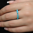 Truth & Authenticity - Turquoise 3mm Crystal Bead Ring