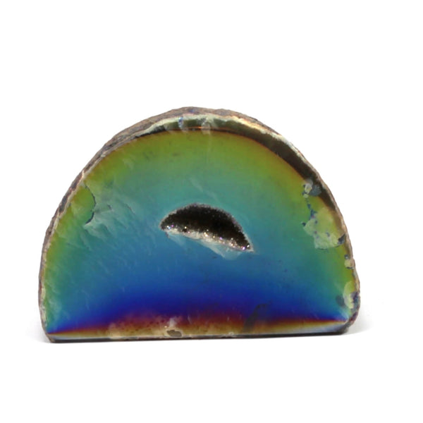 Aura Agate Geode With Cut Base (221g)