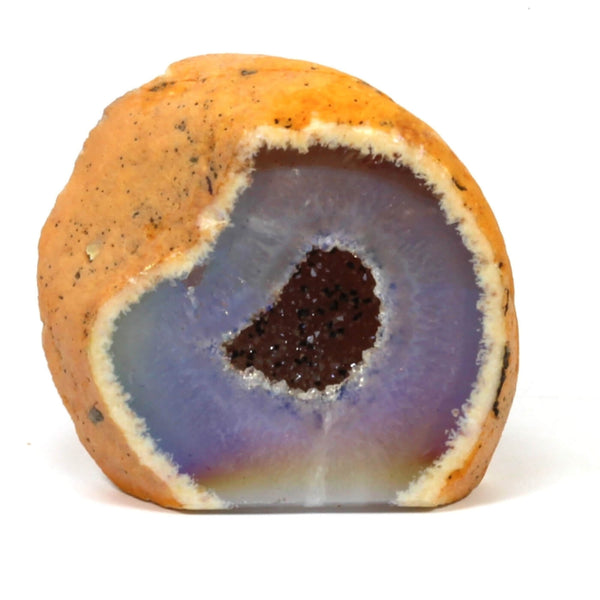 Aura Agate Geode With Cut Base (300g)