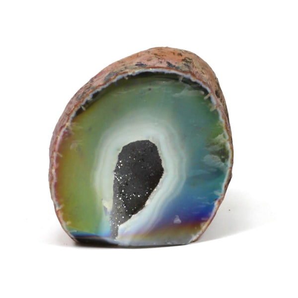 Aura Agate Geode With Cut Base (237g)