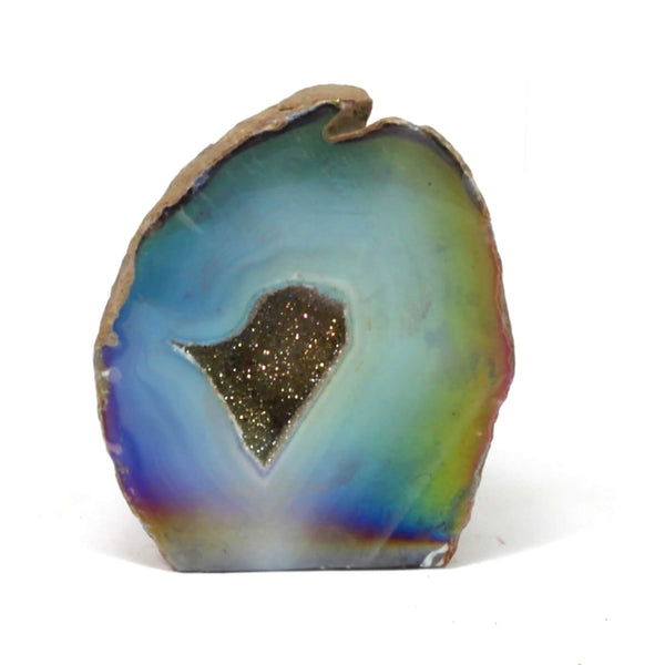 Aura Agate Geode With Cut Base (261g)