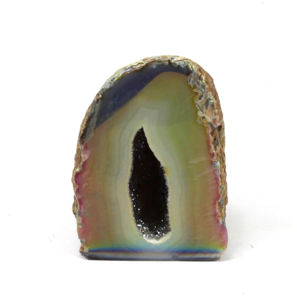 Aura Agate Geode With Cut Base (259g)