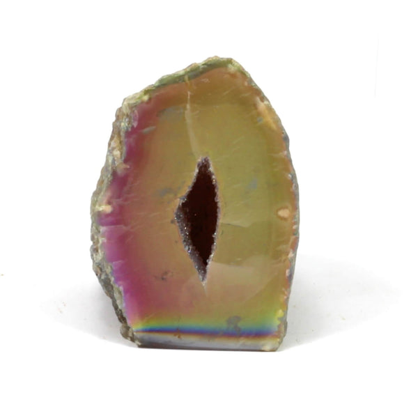 Aura Agate Geode With Cut Base (316g)