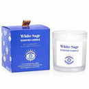 All Seeing Evil Eye White Sage & Crystal Infused Scented Candle for Protection