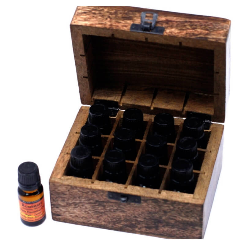 Carved Aromatherapy Oil Holder 12 Bottles