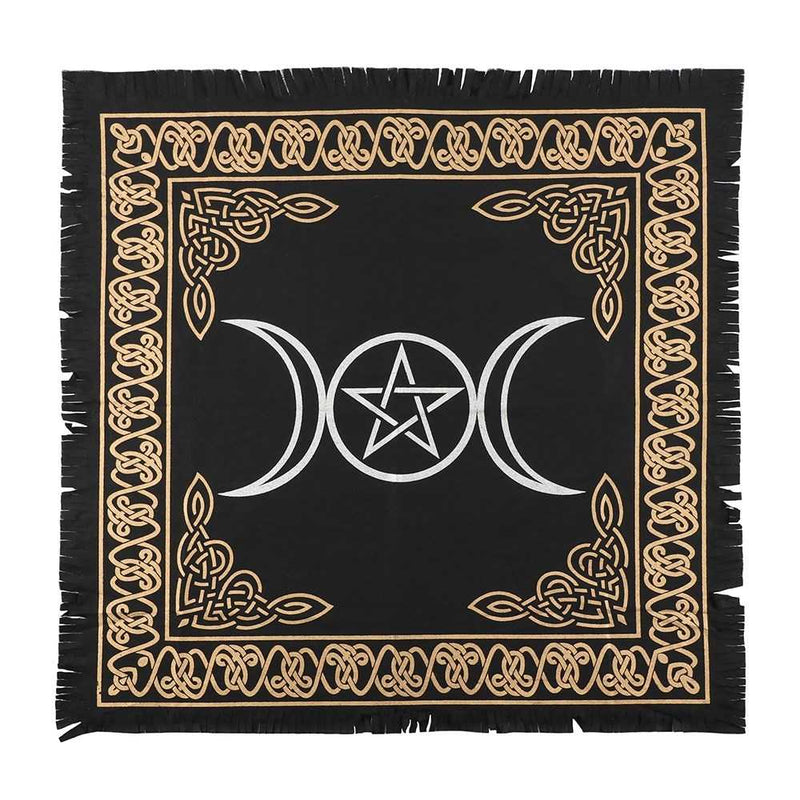 Triple Moon & Pentacle Altar Cloth