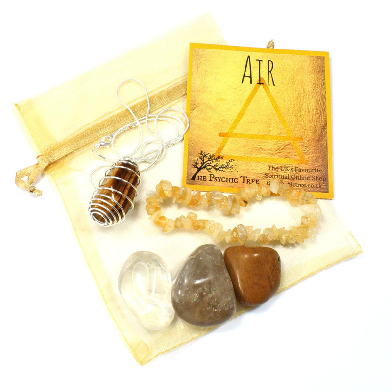 Air Element Bracelet, Crystal & Necklace Pack
