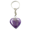 Amethyst Heart Keyring