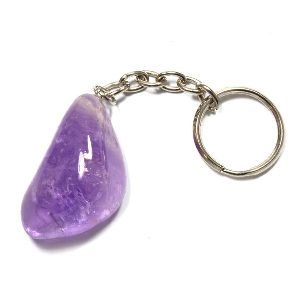 Amethyst Tumblestone Keyring