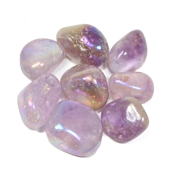 Amethyst Aura Polished Tumblestone Healing Crystals
