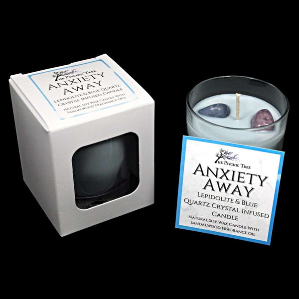 Anxiety Away - Crystal Infused Scented Candle