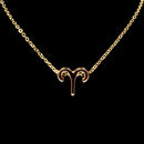 Aries Zodiac Gold Necklace