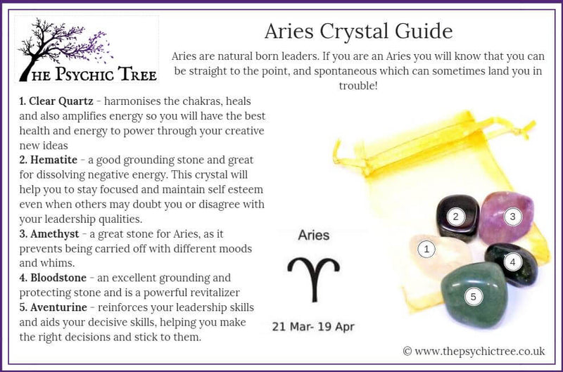 Aries - Sign Of The Zodiac Healing Crystal Pack