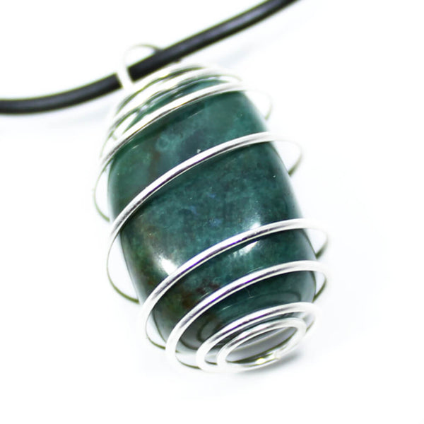 Bloodstone Wire Wrapped Necklace