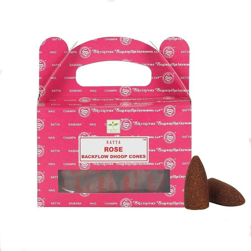 Rose - Satya Backflow Incense Cones