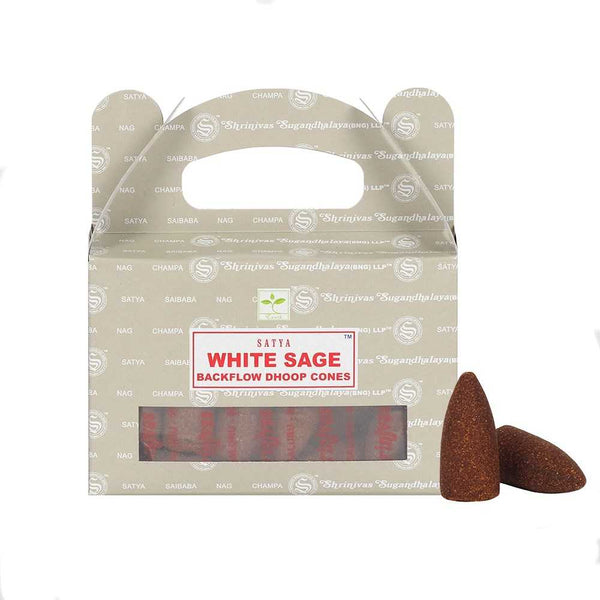 White Sage - Satya Backflow Incense Cones