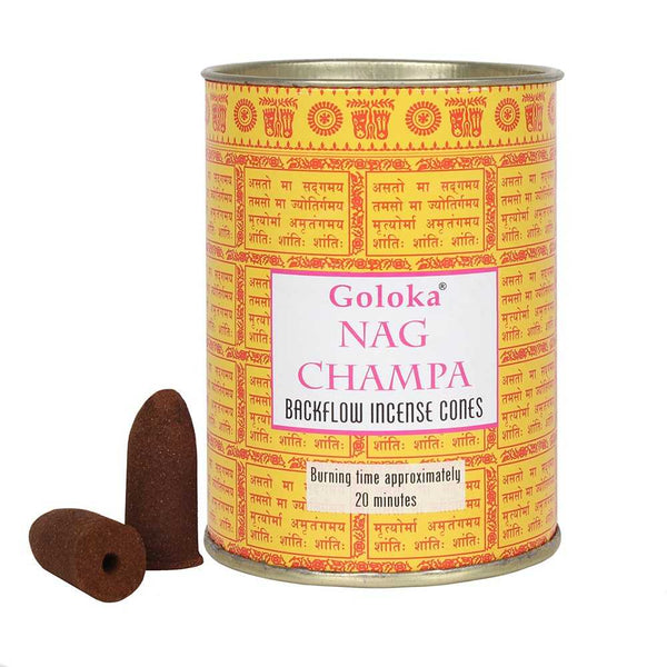 Goloka Nag Champa Backflow Incense Cones