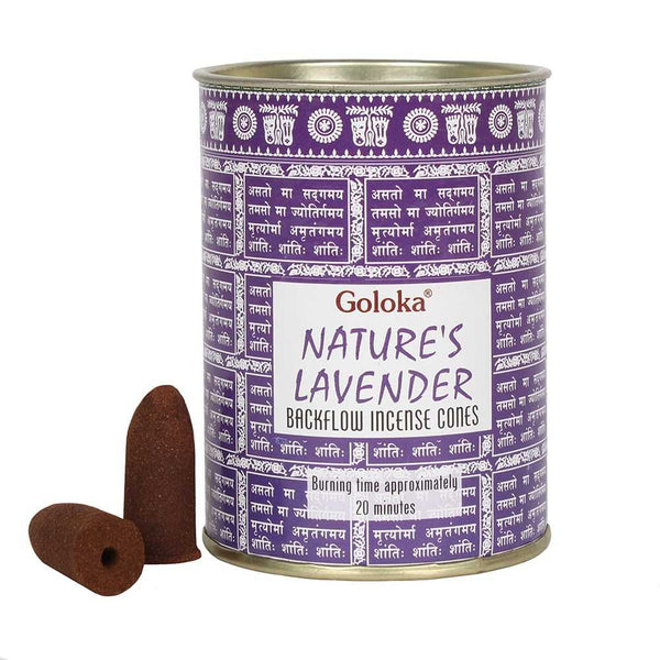 Goloka Lavender Backflow Incense Cones