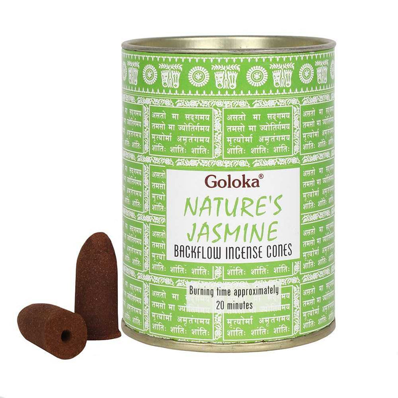 Goloka Jasmine Backflow Incense Cones