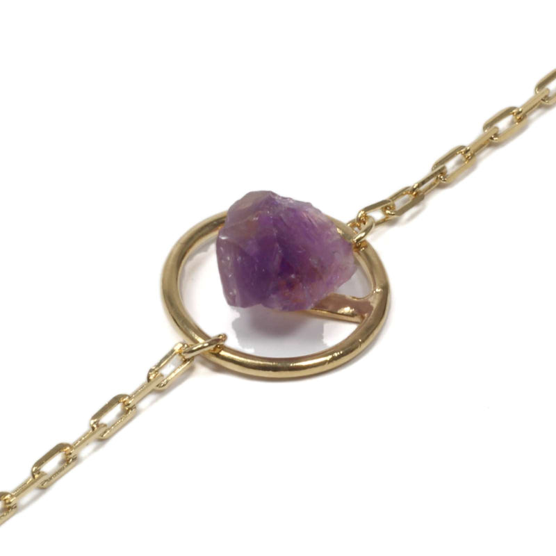 Amethyst Eternity Bracelet - Gold