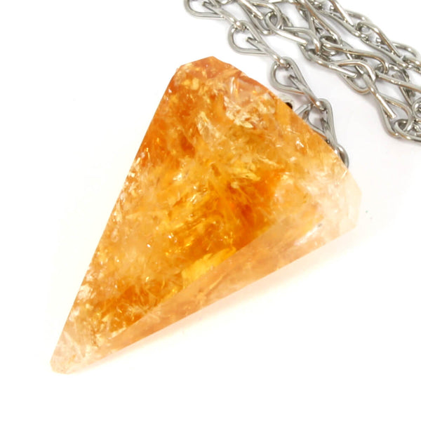 Citrine Faceted Cone Pendulum