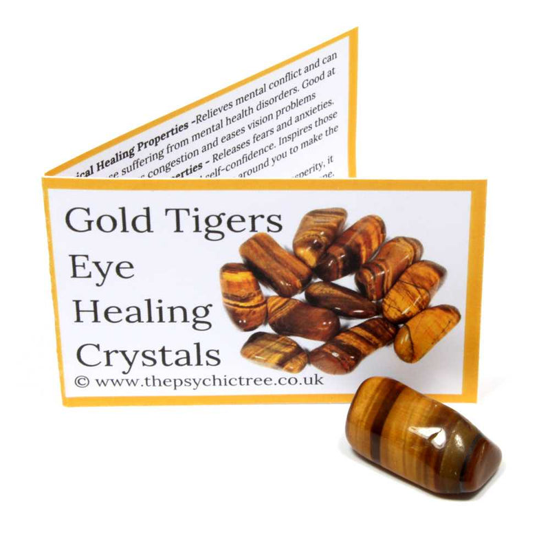 Gold Tigers Eye Polished Crystal & Guide Pack