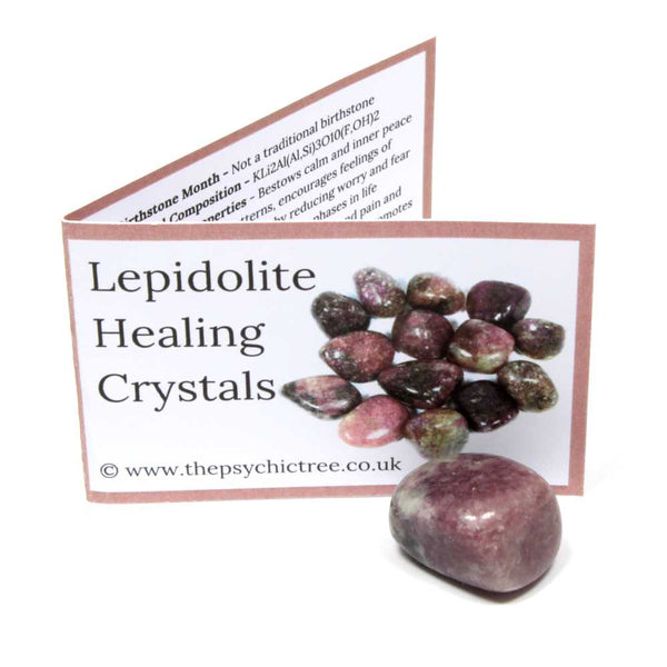 Lepidolite Polished Crystal & Guide Pack