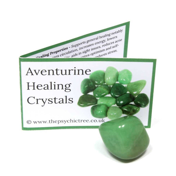 Green Aventurine Polished Crystal & Guide Pack