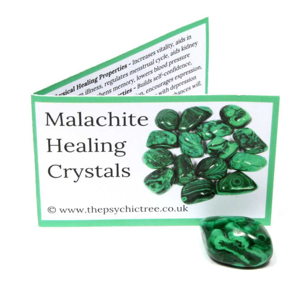 Malachite Polished Crystal & Guide Pack
