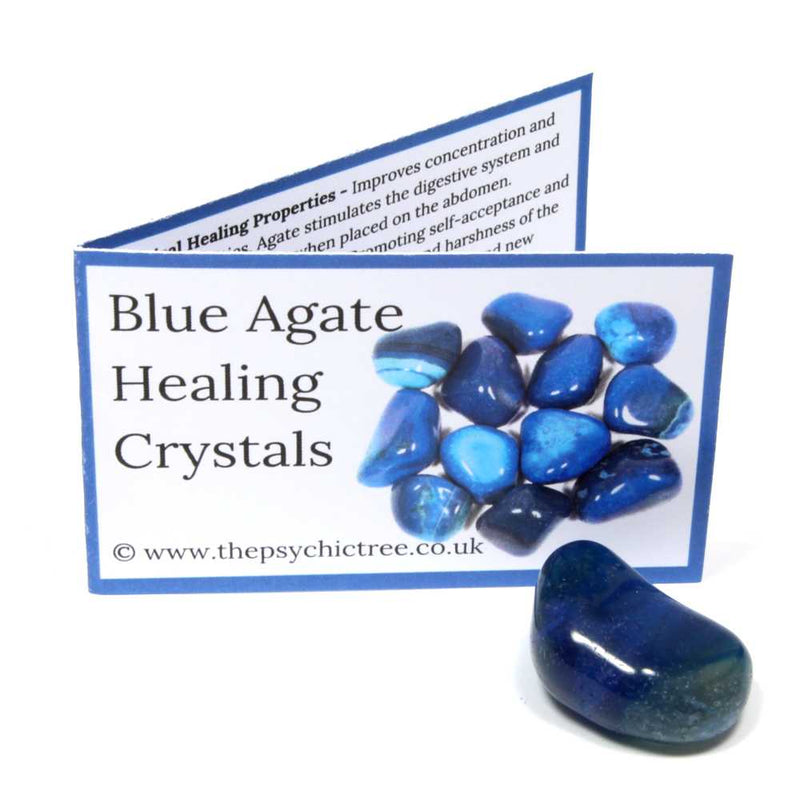 Blue Agate Polished Tumblestone Healing Crystals
