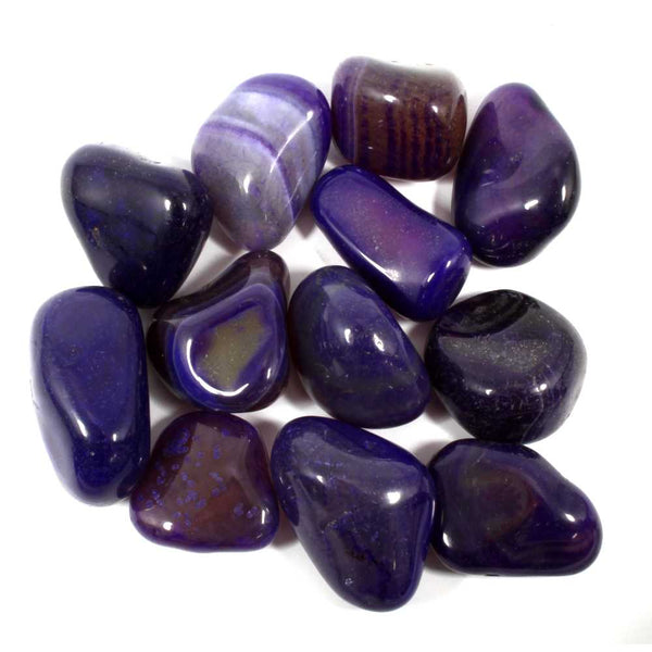 Purple Agate Polished Tumblestone Healing Crystals