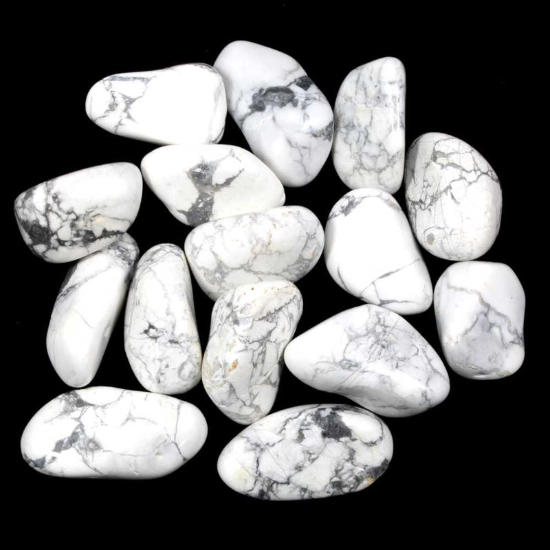 White Howlite Polished Tumblestone Healing Crystals