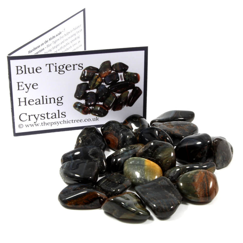 Blue Tigers Eye Polished Tumblestone Healing Crystals
