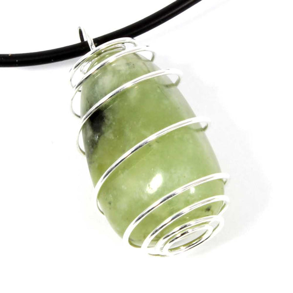 New Jade Wire Wrapped Necklace