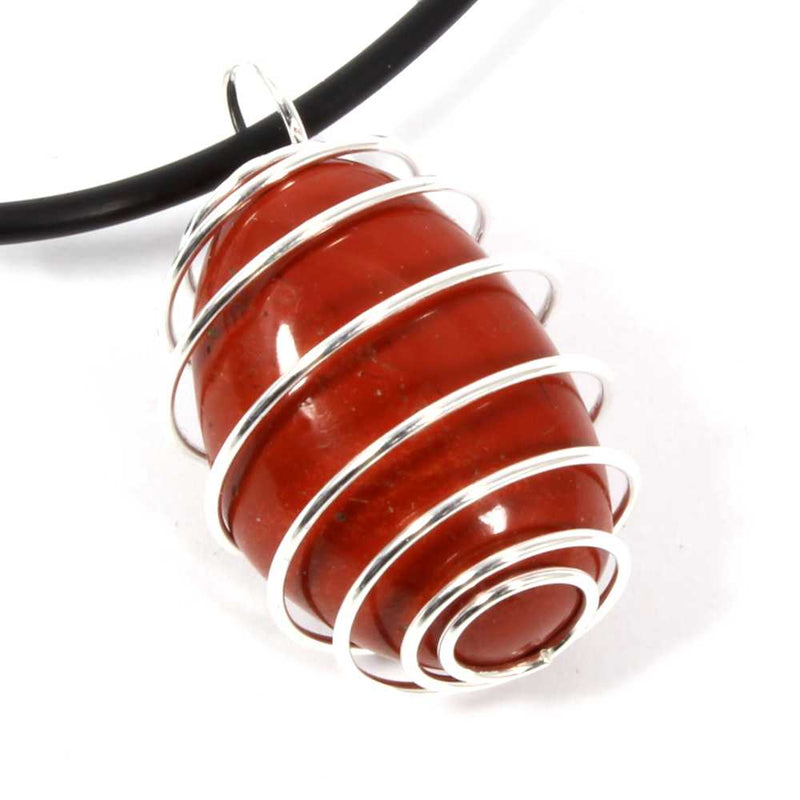 Red Jasper Wire Wrapped Necklace