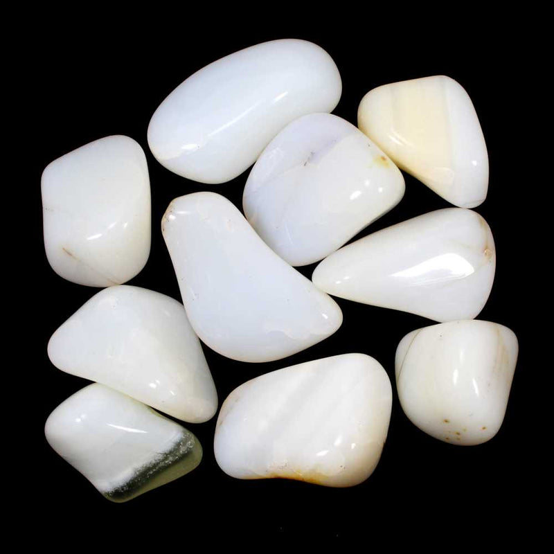 White Opal Polished Tumblestone Healing Crystal