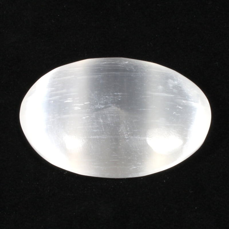 Selenite Palm Stone