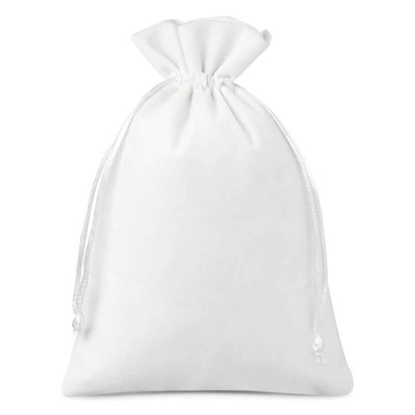 Large Velvet Bag (15x20cm) - White