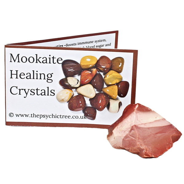 Mookaite Rough Crystal & Guide Pack