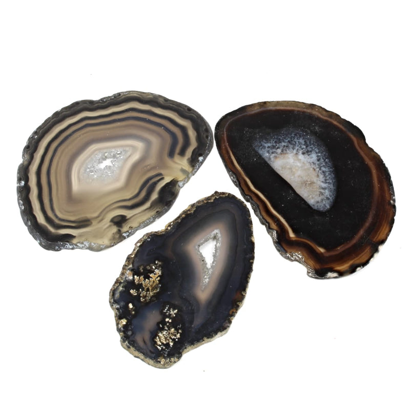 Agate Slice - Black 50mm