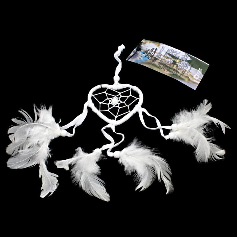 Small Heart Bali Dreamcatcher - White