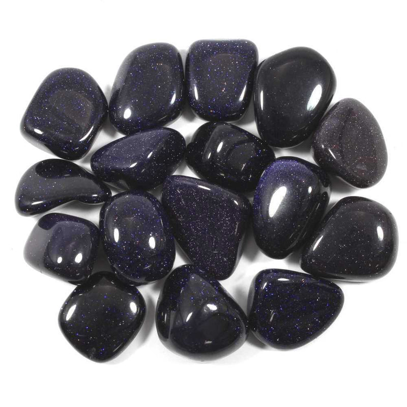 Blue Goldstone Polished Tumblestone Healing Crystals